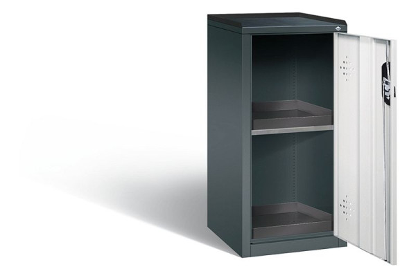 C+P klimaatkast Acurado, H1000xB502xD500mm, kleur: antracietgrijs/lichtgrijs, verzonken handgreep, 8721-316 S10044