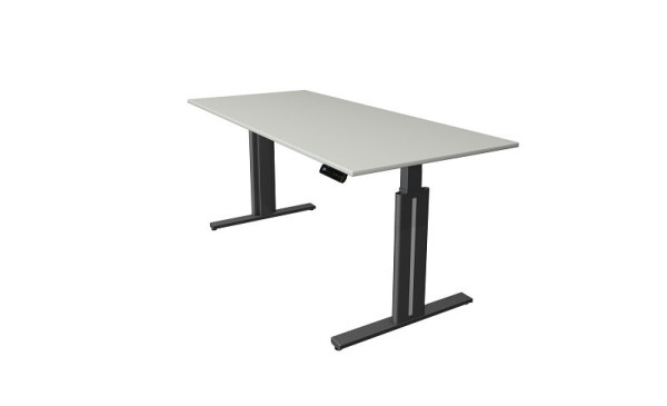 Kerkmann zit-statafel B 1800 x D 800 mm, elektrisch in hoogte verstelbaar van 720-1200 mm, geheugenfunctie, 4 hoogtes, lichtgrijs, 10323810