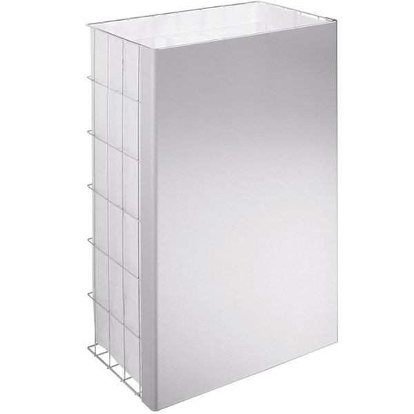 KEMMLIT grote afvalbak met RVS front, topkwaliteit, 205609