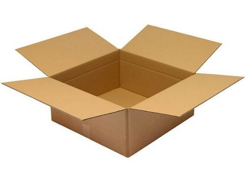 TransPak golfkartonnen vouwdoos 2-wandig, binnenmaat 550 x 550 x 250 mm, kwaliteit 2.30BC, verpakking: 20 stuks, 299368