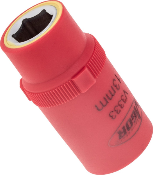 VIGOR VDE-dopsleutelinzet, hol vierkant 12,5 mm (1/2 inch), buitenzeskantprofiel, 13 mm, V3333