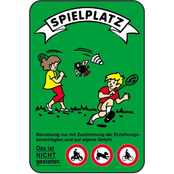 Stenen HGS speeltuinbord, PLAYGROUND - alleen gebruiken met toestemming..., 400 x 600 mm, 14843