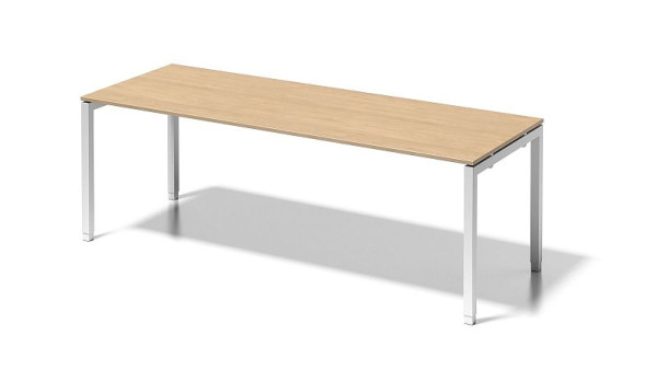 Bisley Cito bureau, 650-850 mm in hoogte verstelbaar U-frame, H 19 x B 2200 x D 800 mm, esdoorn/verkeerswit, DUH2208MP396