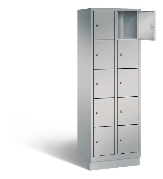 C+P lockerkast Evolo, H1800xB610xD500mm, kleur: wit aluminium, 48020-205 S10213