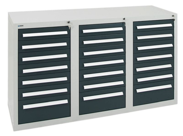 stumpf ladekast serie T-100 / 35-3, RAL 7035/7016, 21 laden (18x100, 3x200mm), 8153271