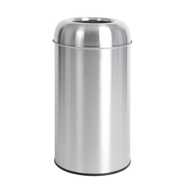 Bolero open RVS afvalbak zilver 40L, GK972