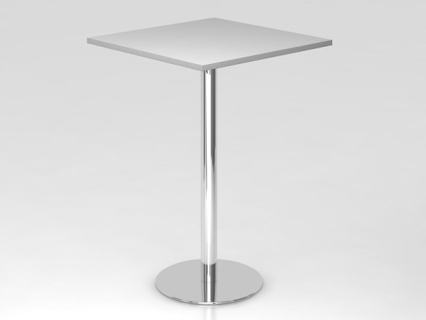 Hammerbacher bartafel 80x80cm grijs/chroom, verchroomd frame, VSTH88/5/C