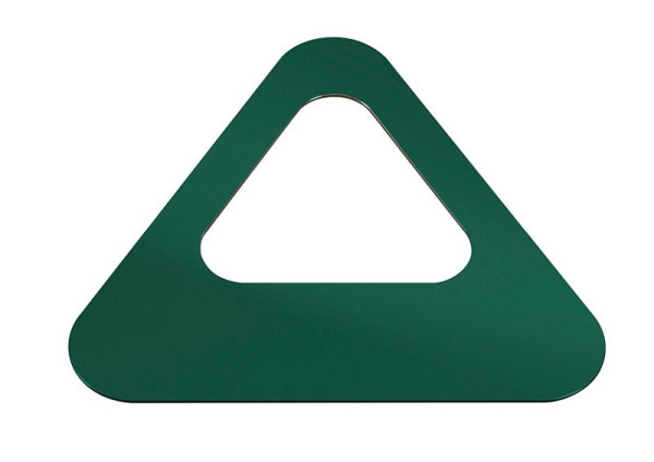 Design afvalbak PURE ELEGANCE deksel + pictogram groen, B 380 x D 380 x H 5 mm, 392014