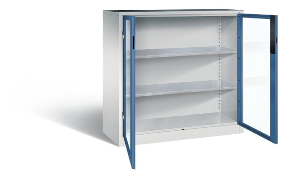 C+P gereedschapskast Acurado, H1200xB1200xD500mm, kleur: lichtgrijs / verre blauw, verzonken handgreep, 8531-0552 S10016