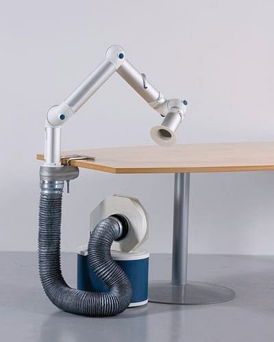 DENIOS AV 3000 afzuigventilator met filterelement, 1 afzuigarm, inclusief mini afzuigkap, 241-405