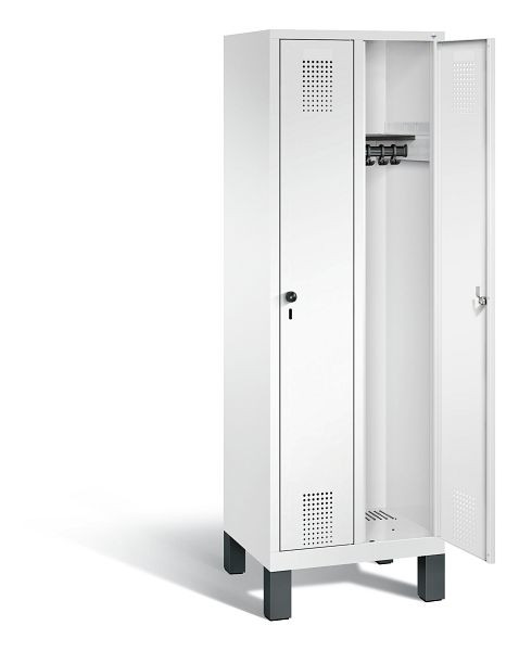 C+P garderobekast Evolo, H1850xB610xD500mm, kleur: verkeerswit, 48010-20 S10394