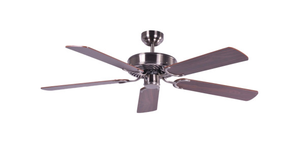 Pepeo Deckenventilator Potkuri Aged Silver / Walnuss 132 cm mit Zugkette, 1336201232v1