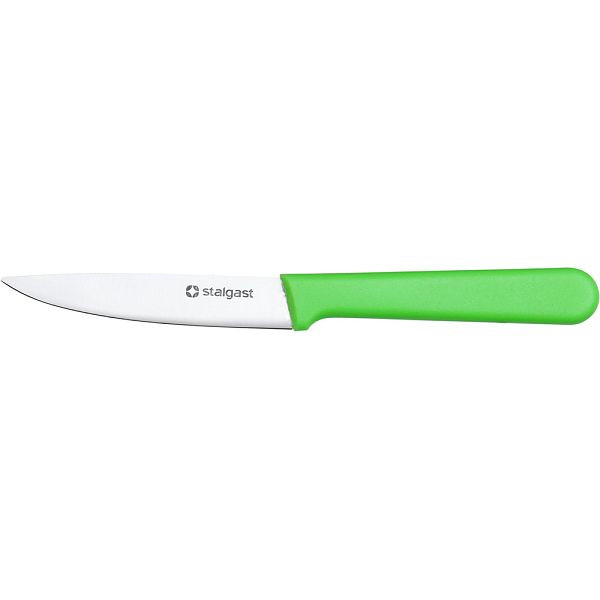 Stalgast schilmesje, HACCP, groen handvat, roestvrijstalen lemmet 9 cm, MS0972090