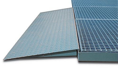 DENIOS oprijplaat van staal voor classic-line vloerelementen, verzinkt, 1950 x 1120 mm, 115-178
