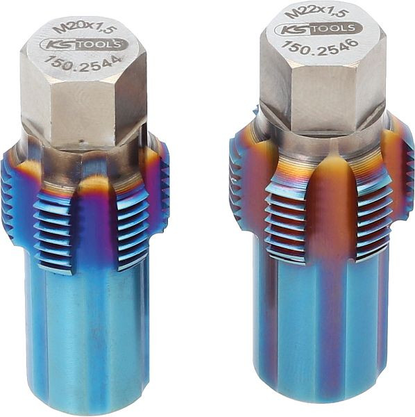 KS Tools draadsnijderset met geleidebouten voor sensoren, 2-delig, 150.2540