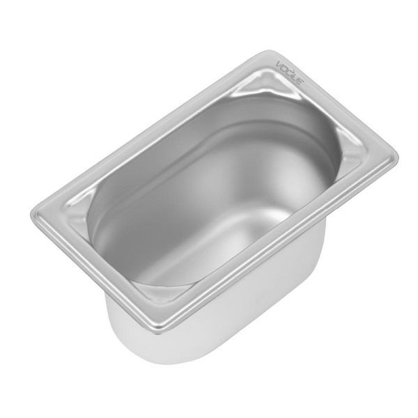 Vogue Heavy Duty GN Pan 1/9 RVS 100mm, DW454