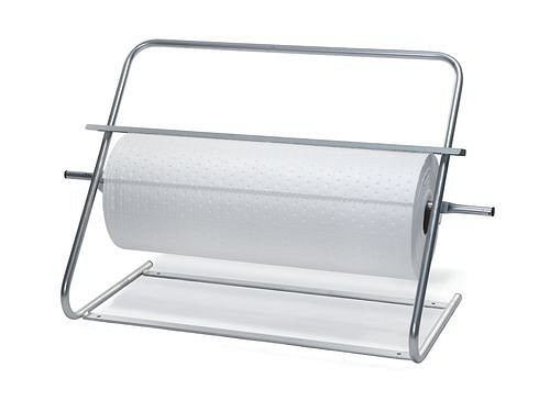 DENIOS muurbeugel, breed, voor rollen tot 80 cm breed, met afscheurrail, 136-487