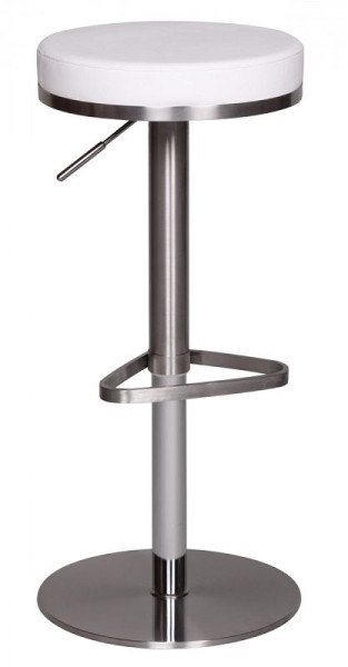 Wohnling barkruk wit roestvrij staal in hoogte verstelbare zithoogte 57 - 82 cm, WL1.294