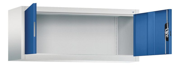 C+P bovenkast Acurado, H500xB1200xD400mm, kleur: lichtgrijs / gentiaanblauw, verzonken handgreep, 9464-000 S10143