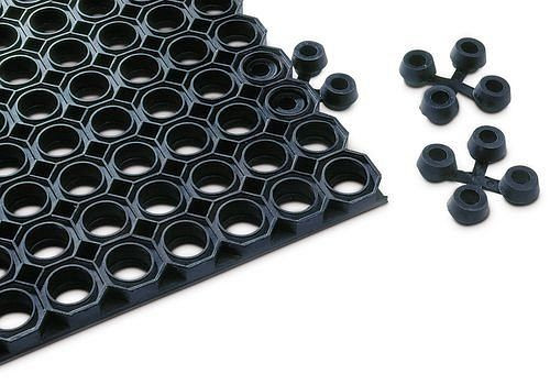 DENIOS verbindingselement voor vuilbestrijdingsmat OM met 23 mm dikte, zwart, VE: 10 stuks, 123-234