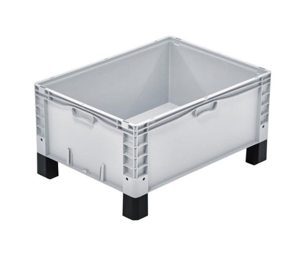 ALPHA Eurocontainer gesloten 800x600x320 mm met poten, 2602-GR