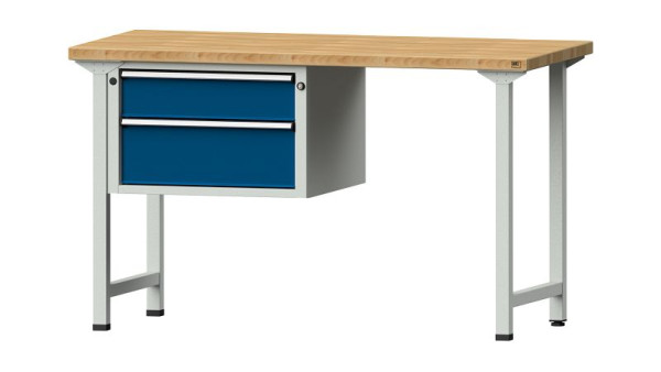 ANKE werkbanken combinatie werkbank, model 607 V, 1500 x 700 x 890 mm, RAL 7035/5010, BMP 40 mm, 415.017