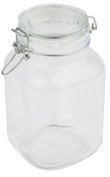 APS glas, 12 x 12 cm, hoogte: 22 cm, 2 liter, met luchtdicht scharnierend deksel, (geschikt voor buffetstand -GOOD MORNING-), 82328