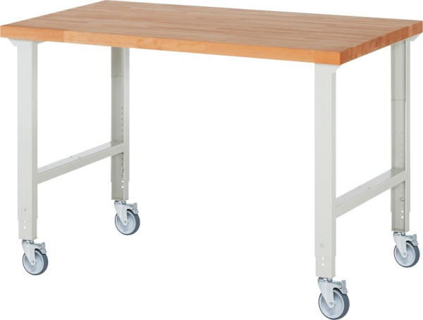 RAU verrijdbare werkbank (in hoogte verstelbaar) 7000-1, 1500x900x950-1000mm, 4 zwenkwielen, 05-7000-1-159B4H4.12