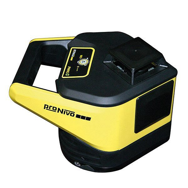 proNIVO horizontale rotatielaser met slinger, groene straal, inclusief universele handontvanger PNLUD18, S205-PNHLG-SET1
