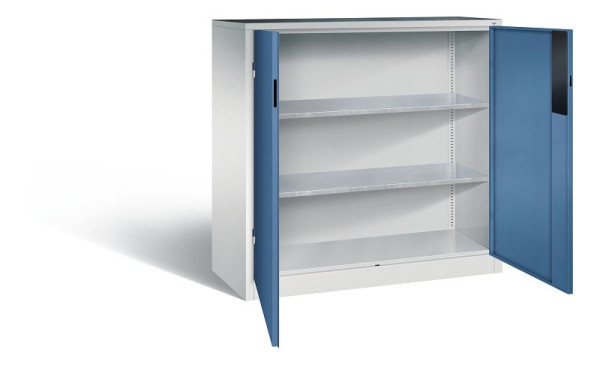 C+P gereedschapskast Acurado, H1200xB1200xD500mm, kleur: lichtgrijs / verre blauw, verzonken handgreep, 8531-052 S10193