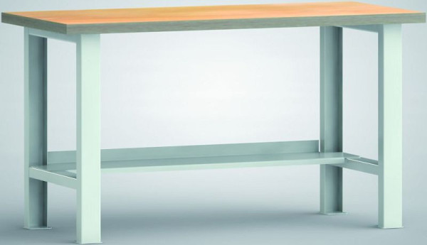 KLW standaard werkbank, 1500 x 700 x 840 mm, met beuken multiplex blad, WS503N-1500M40-X1580