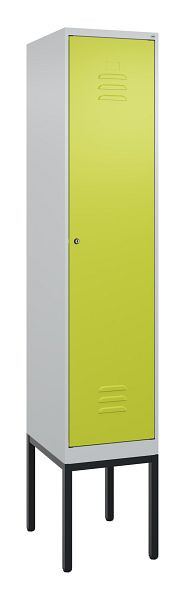 C+P luierkluis Classic PLUS met middenwand, frame, 2120x400x500mm, 7035/0024, cilinderslot, 0800307-12F S10025