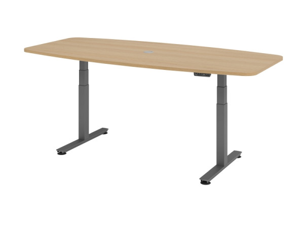 Hammerbacher vergadertafel met geheugenschakelaar, eiken, VXDSM22/E/G
