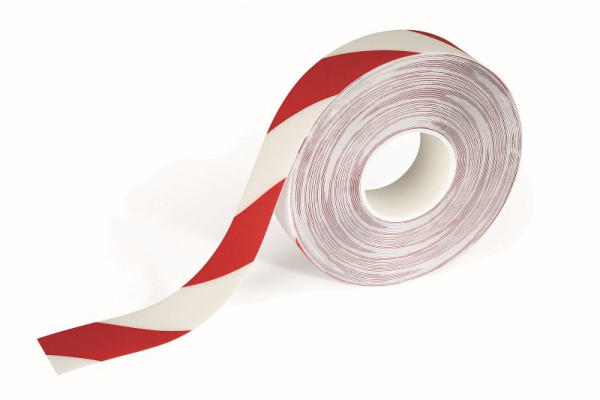 DURABLE DURALINE STRONG 2 KLEUREN vloermarkeringstape, 30m, rood/wit, 1726132