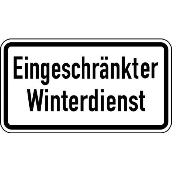 Stone HGS winterschild - Beperkte winterdienst nr. 2008, 412x750 mm / RA2 / platte vorm 3 mm, 2008-323