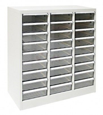 ADB ladecontainer SC3x9, buitenafmetingen van het metalen lichaam (B x D x H): 79,5 x 35 x 88 cm, kleur: lichtgrijs, gepoedercoat (RAL 7035), 40613