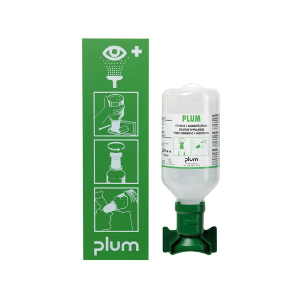 Stein HGS HGS oogspoelstation -PLUM 1-, inclusief 500ml oogspoelfles en instructiebord, DIN 15154-4, pc4611