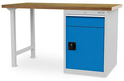 Bedrunka + Hirth serie werkbank, 1x150 mm, lade volledig uittrekbaar 100%, 1500 x 750 x 859 mm, 03.15.580.2V