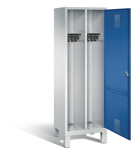 C+P zwart wit kastje Evolo, H1850xW610xD500mm, kleur: lichtgrijs / gentiaanblauw, 48210-20 S10031