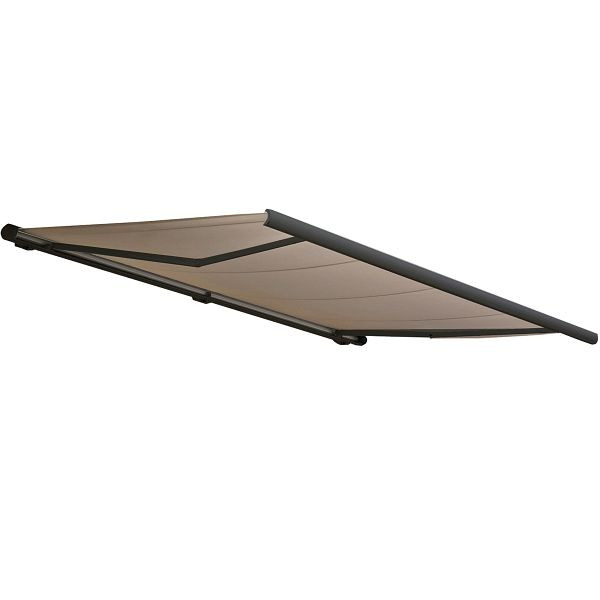 Mendler elektrische cassetteluifel T122, luifel volle cassette 4x3m, polyester zand, frame antraciet, 58266+34295+58310