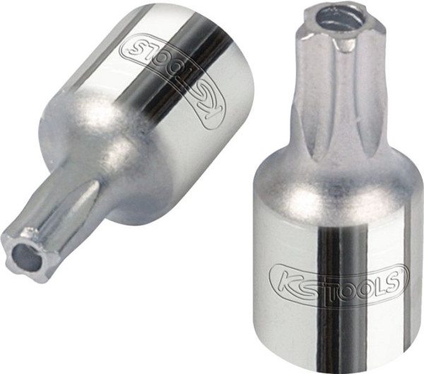 KS Tools 1/4" CHROMEplus bitdop vijf-ster, kopgat, TS15, 918.1576