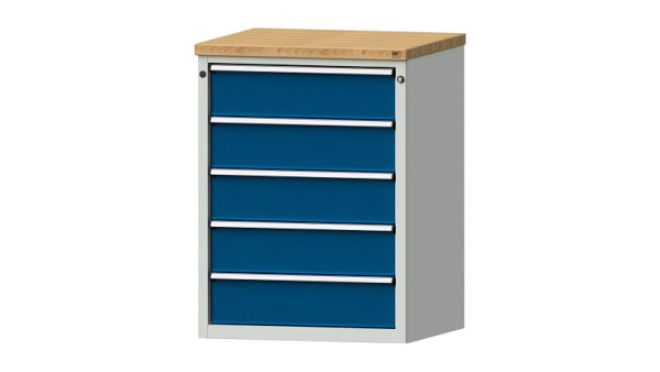 ANKE werkbanken ladekast, model 3001 V, 765 x 700 x 1020 mm, RAL 7035/5010, BMP 40 mm, 611.001