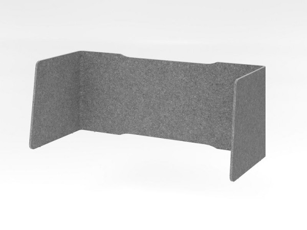 Hammerbacher akoestische behuizing, 3-zijdig, gevouwen, 154x65 cm, VARE6016/5