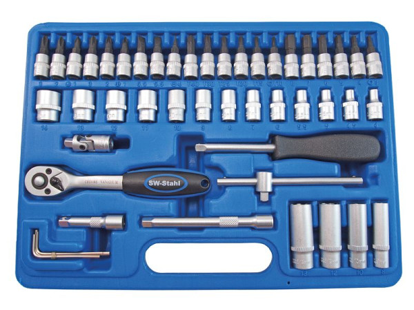 SW-Stahl dopsleutelset, 1/4", 47-delig, 06455L