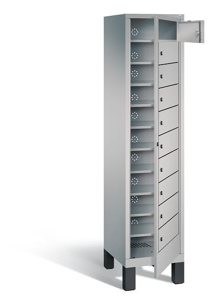 C+P wasverzamelkast Evolo, H1850xB420xD500mm, kleur: wit aluminium, 48060-110 S10038