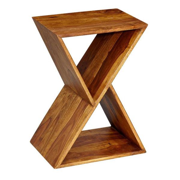 Wohnling bijzettafel X-vorm 43 x 60 x 30 cm massief sheeshamhout, WL6.175