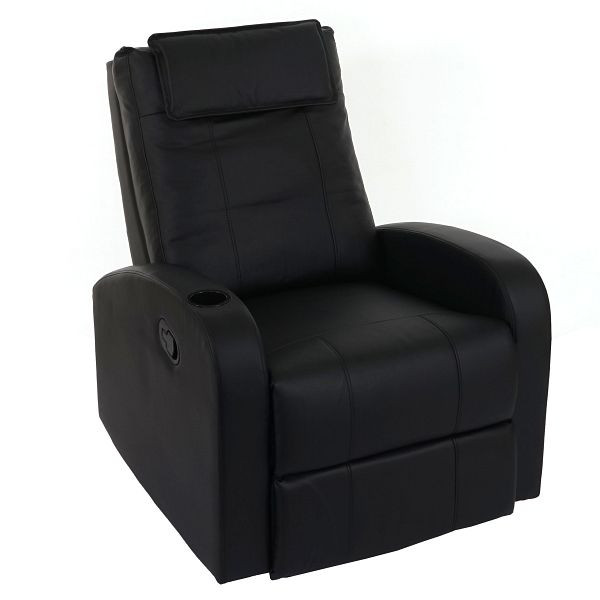 Mendler Durham TV-fauteuil, TV-fauteuil, fauteuil, fauteuil, kunstleer, zwart, 41857+41858
