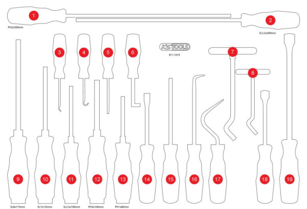 KS Tools Leeg schuiminzetstuk voor 811.1019, 811.1019-97