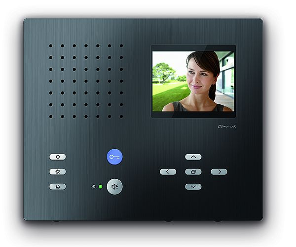TCS video binnenstation voor handsfree serie Carus ADAPTO, opbouw zwart, CAI2100-0156