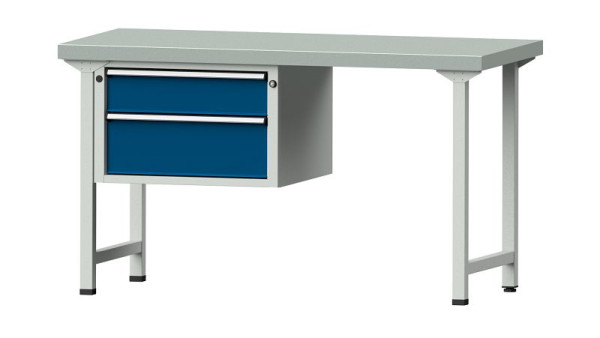 ANKE werkbanken combinatie werkbank, model 607 V, 1500 x 700 x 850 mm, RAL 7035/5010, ZBP 50 mm, 415.030